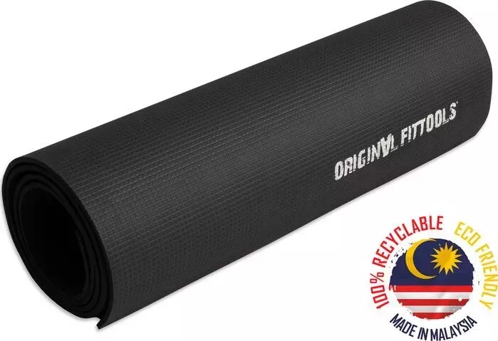 Коврик для йоги Original FitTools 1800x600 5,5 мм черный