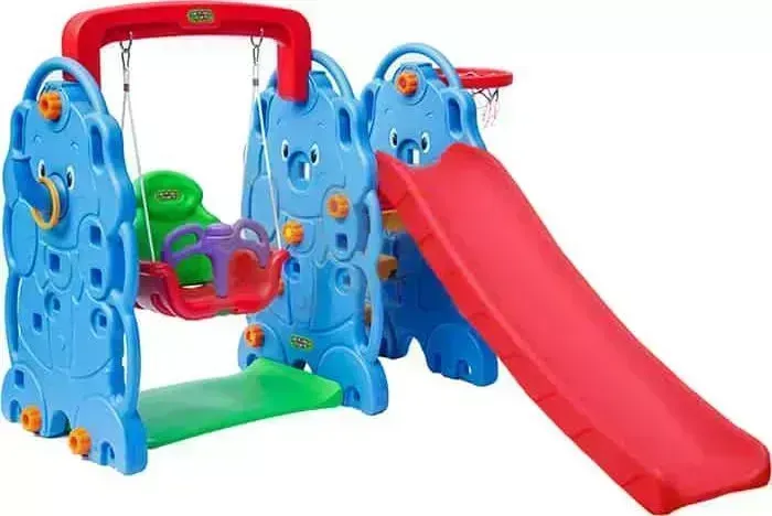 Горка детская PERFETTO SPORT + качели ;Слоник; PS-030