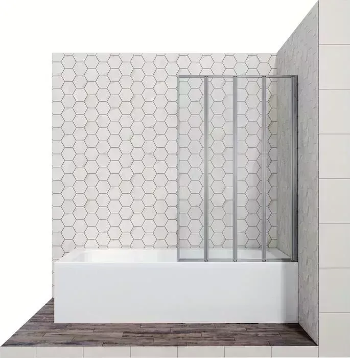 Шторка для ванны Ambassador ванной Bath Screens 100 прозрачная, хром (16041111R)