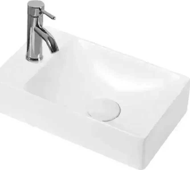 Раковина Ceramica Nova накладная Element 37,5х21,5 отверстие под смеситель слева (CN5008)