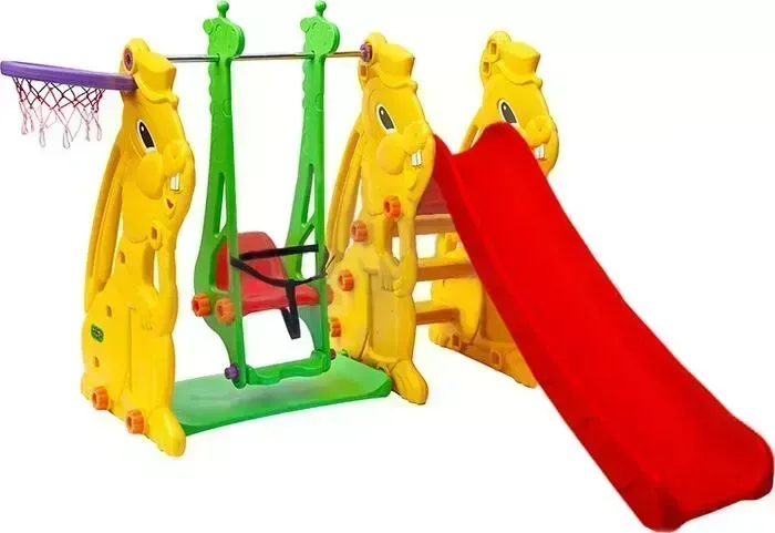 Горка детская PERFETTO SPORT + качели "Кролик" PS-033