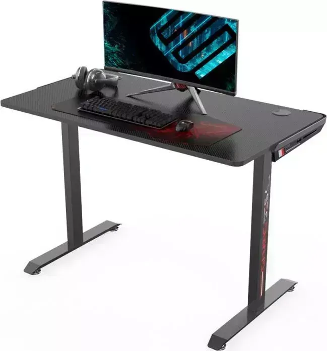Стол компьютерный Eureka для геймеров I1-S black