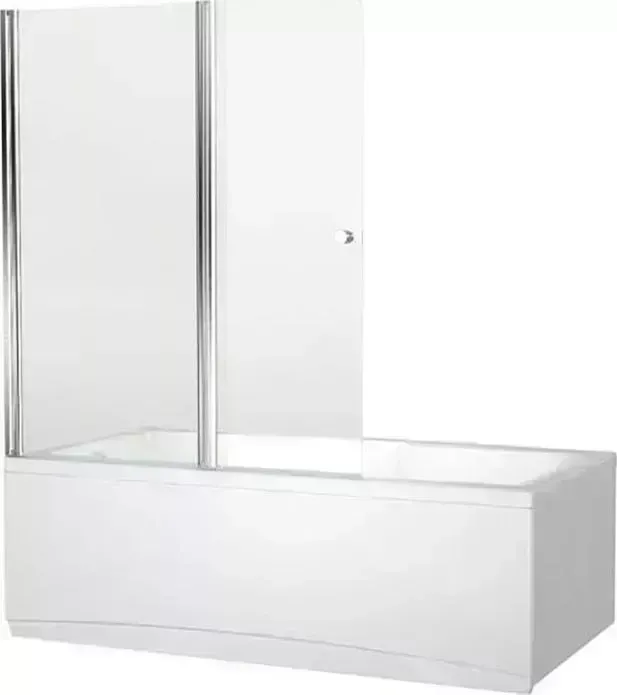 Душевая шторка на ванну AQUANET Alfa 4 NF6222-pivot 122х140 см, прозрачная/хром (196049)