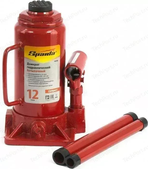 Домкрат SPARTA гидравлический бутылочный 12т 205-400мм Compact (50336)