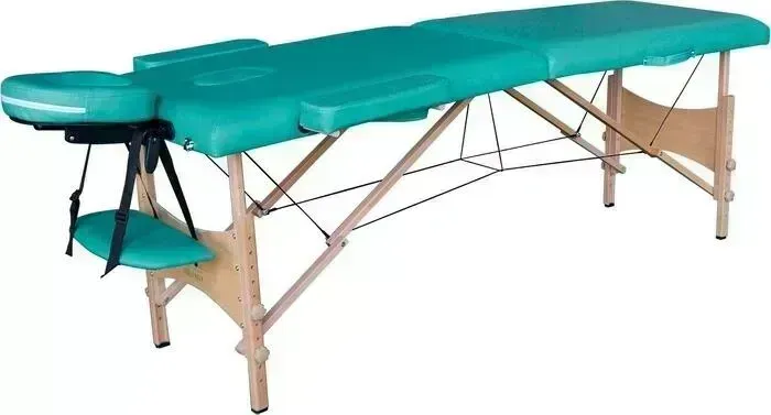 Массажный стол DFC Optima, дерев. ножки, цвет зеленый (Green) NIRVANA Optima