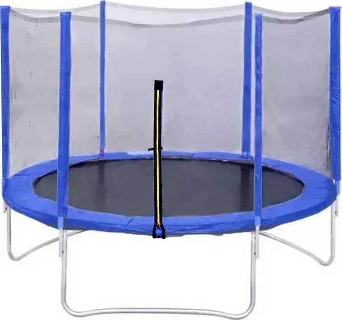 Батут DFC Trampoline Fitness 14ft наружн.сетка, синий (427см)(два короба)