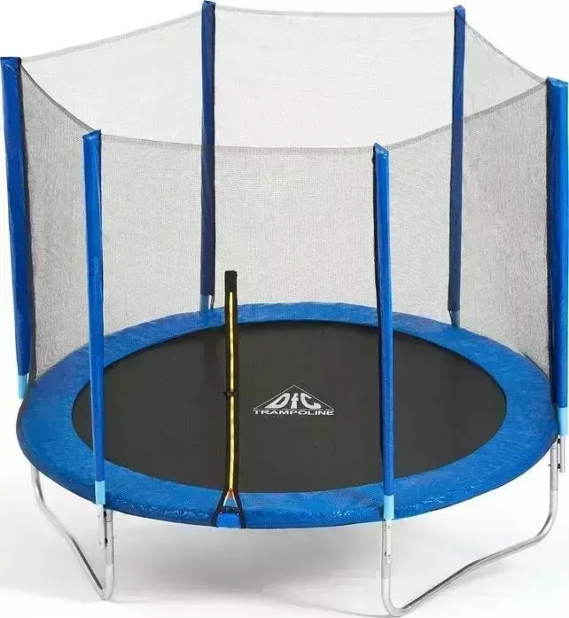 Батут DFC Trampoline Fitness 12ft наружн.сетка, синий (366см)