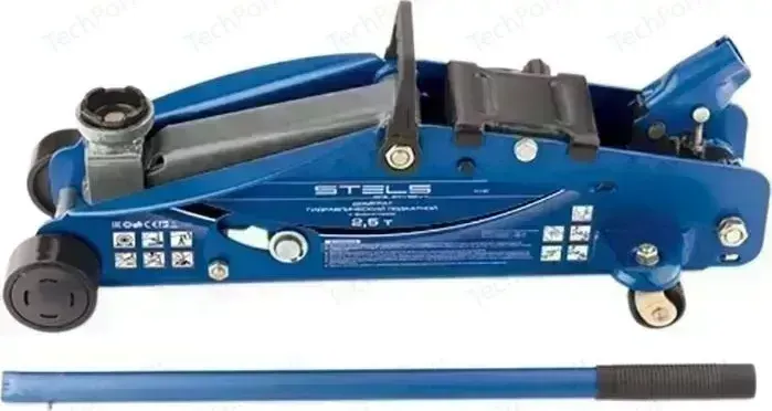 Домкрат подкатной STELS гидравлический 2.5т 140-385мм Safety Pin (51132)