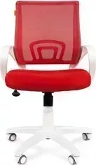 Кресло офисное CHAIRMAN 696 белый пластик TW-19/TW-69 красный