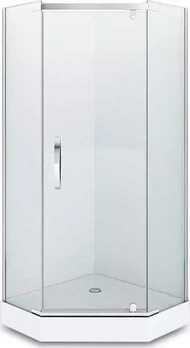 Душевой уголок Alex Baitler 100х100 с поддоном, прозрачный, хром (AB 215-100, AB10017V-1)