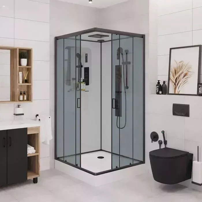 Душевая кабина NIAGARA 90х90х210 тонированные стекла (NG-6901-01GQ BLACK)