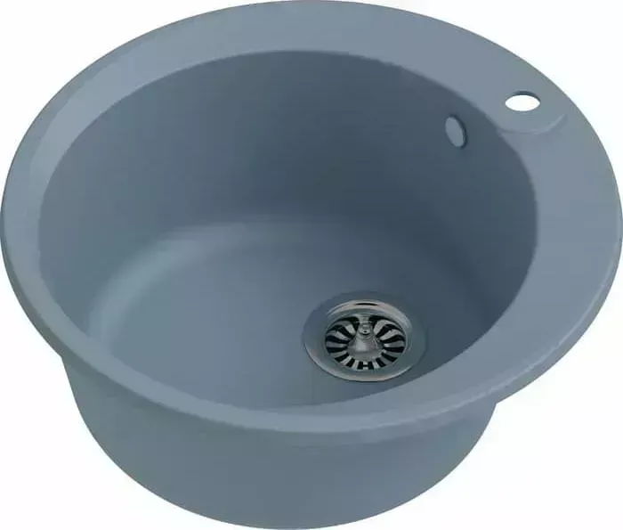 Мойка кухонная Ewigstein Rund R-45 серый металлик