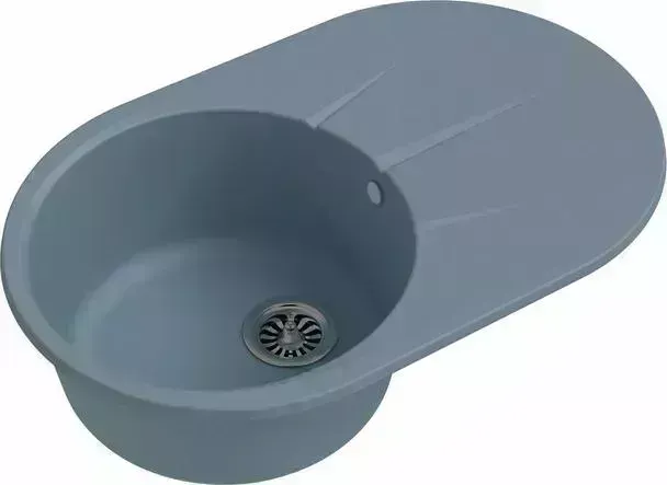 Мойка кухонная Ewigstein Rund R-50F серый металлик