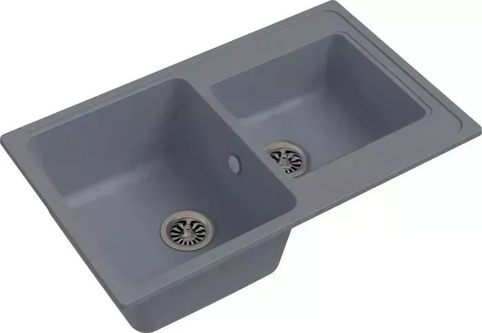 Мойка кухонная Ewigstein Elegant E-80D серый металлик