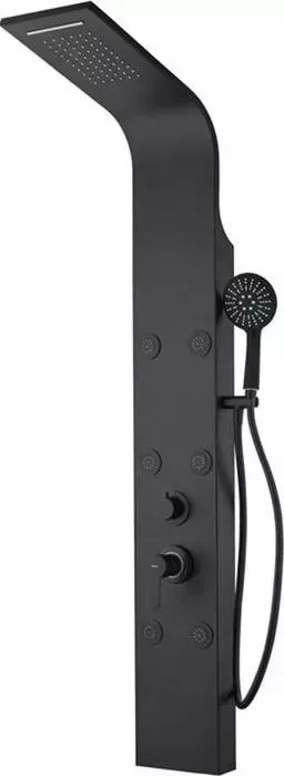 Душевая панель AQUANET Galaxy Black AP40-04 с гидромассажем, черный матовый (237439)