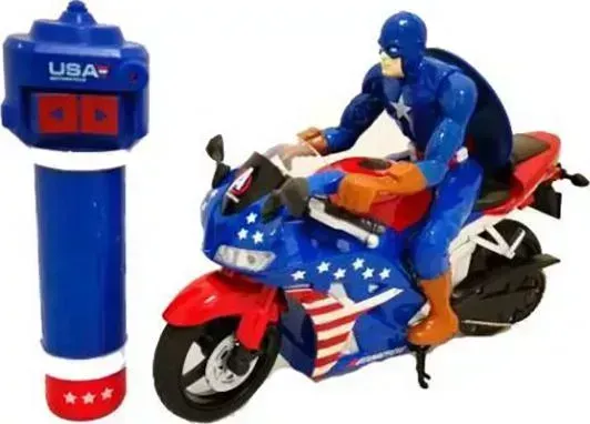 Радиоуправляемый мотоцикл Yongxiang Toys (Капитан Америка) с гироскопом - 8897-202A