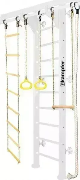 Детский спортивный комплекс Kampfer Wooden Ladder Wall (№6 Жемчужный Стандарт белый)