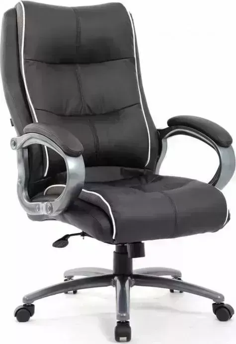 Кресло офисное Brabix Strong HD-009 экокожа черная/ткань серая Premium 531945