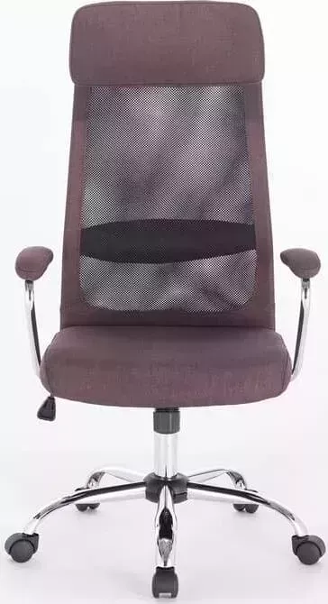 Кресло офисное Brabix Flight EX-540 хром/ткань сетка коричневое 531849
