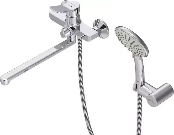 Смеситель для ванны Am.Pm и душа X-Joy с душевой лейкой, хром (F85A95000)