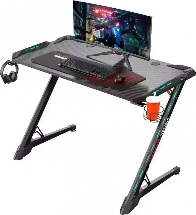 Стол компьютерный Eureka для геймеров Z1-S Pro c RGB подсветкой