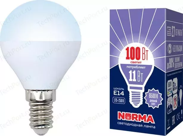 Светодиодная лампа VOLPE LED-G45-11W/DW/E14/FR/NR
