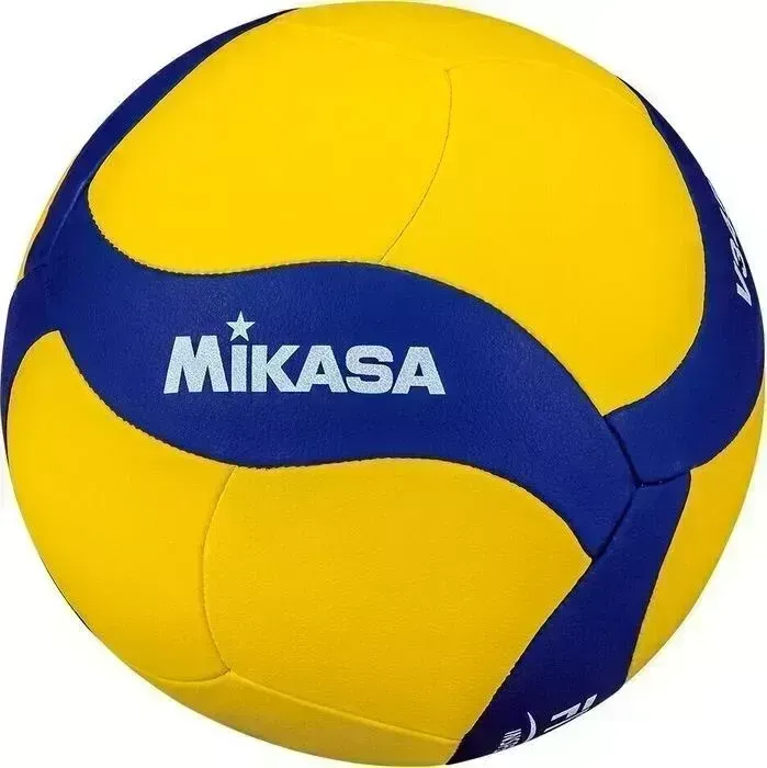Мяч волейбольный MIKASA V430W, р.5, вес 195-225г, синт.кожа (ПУ), 18 пан, маш.сш., бут.кам, желто-синий