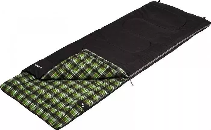 Спальный мешок Jungle Camp Alboro, с фланелью, с подголовником, цвет черный 70952