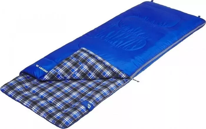 Спальный мешок Jungle Camp Cosmic Comfort JR, с фланелью, с подголовником, цвет синий 70917