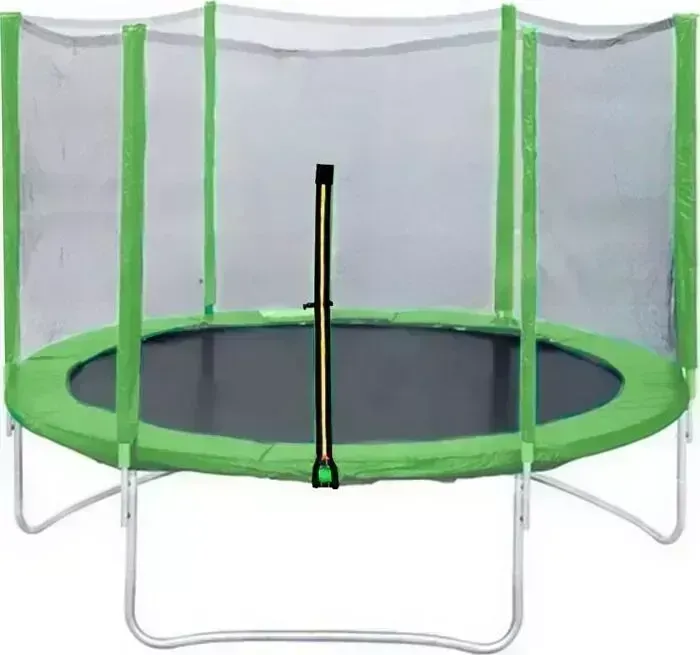 Батут DFC Trampoline Fitness 16ft наружн.сетка, св.зеленый (488см)
