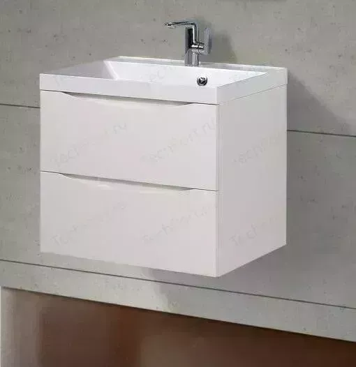 Тумба с раковиной BELBANGO с Marino 60 bianco lucido (MARINO-600-2C-SO-BL-P, BB600/450-LV-MR-AST)