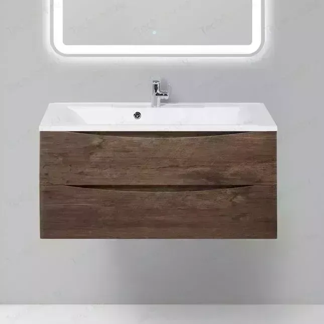 Тумба с раковиной BELBANGO с Marino 100 rovere moro (MARINO-1000-2C-SO-RW-P, BB1000/445-LV-MR-PR)