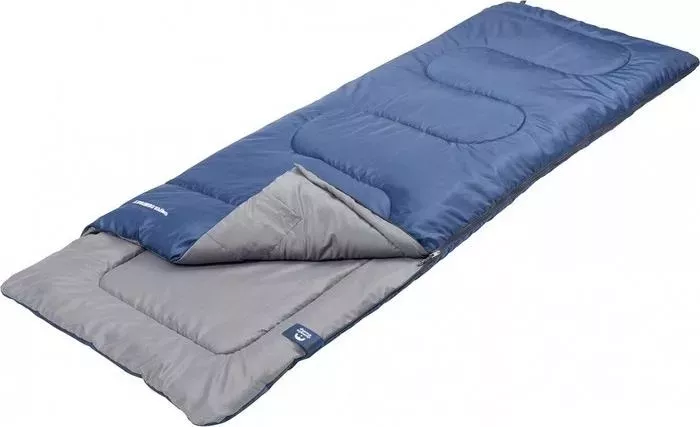 Спальный мешок Jungle Camp Camper Comfort, с подголовником, левая молния, цвет синий