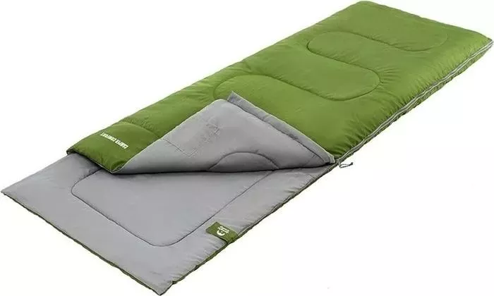 Спальный мешок Jungle Camp Camper Comfort, с подголовником, левая молния, цвет зеленый