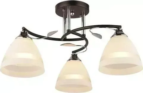 Люстра Imex потолочная MD.2867-3-S BK+CH 3*60Вт Е27