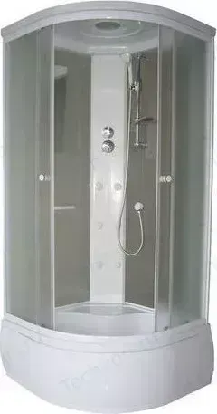 Кабина душевая Aqualux OPTIMA PLUS 90х90 (AQ-307GM-Wh) задние стенки белые
