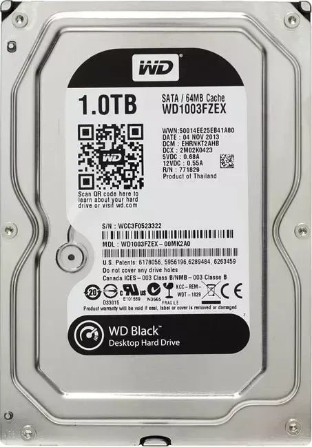 Жесткий диск WD 1003FZEX 1ТБ 3,5" 7200RPM 64MB (SATA III) Black