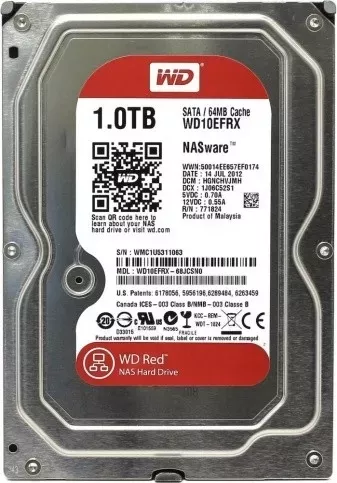 Жесткий диск WD ( 10EFRX) Red 1 TB IntelliPower 64MB (SATA-III) NAS Edition