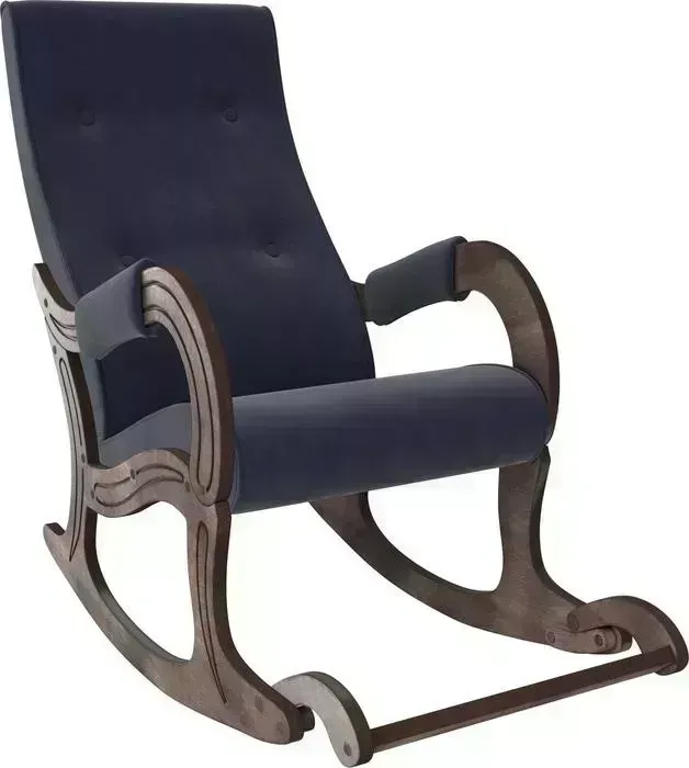 Кресло-качалка Мебель Импэкс Модель 707 орех антик, ткань Verona denim blue