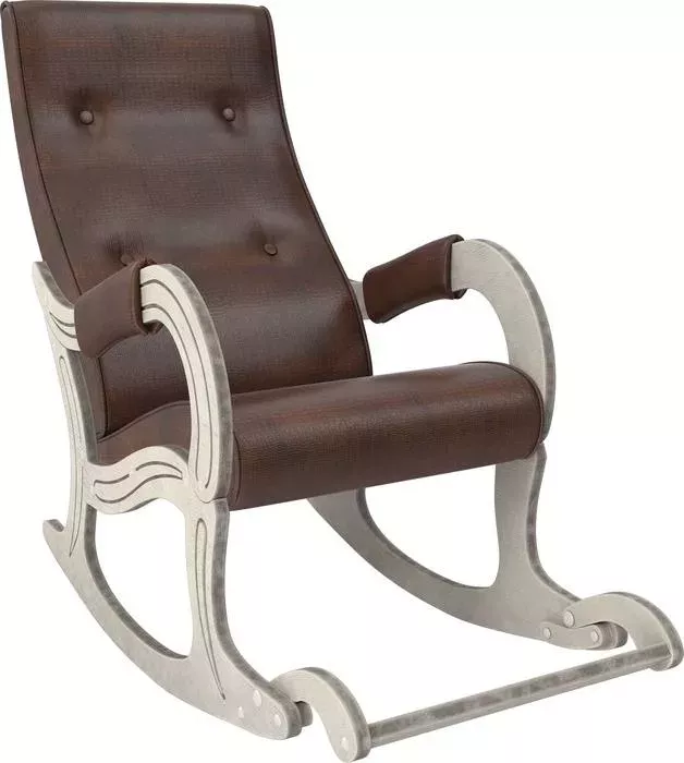 Кресло Мебель Импэкс -качалка Модель 707 дуб шампань/патина, к/з antik crocodile