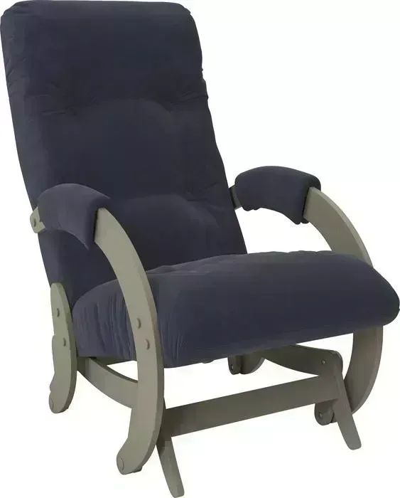 Кресло-качалка Мебель Импэкс глайдер Модель 68 серый ясень ткань Verona denim blue
