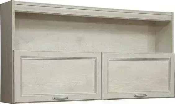 Полка Олимп навесная 32.19 сохо бетон пайн белый / Masa Decor бетон пайн белый / профиль бетон пайн белый патина / ДВПО белый