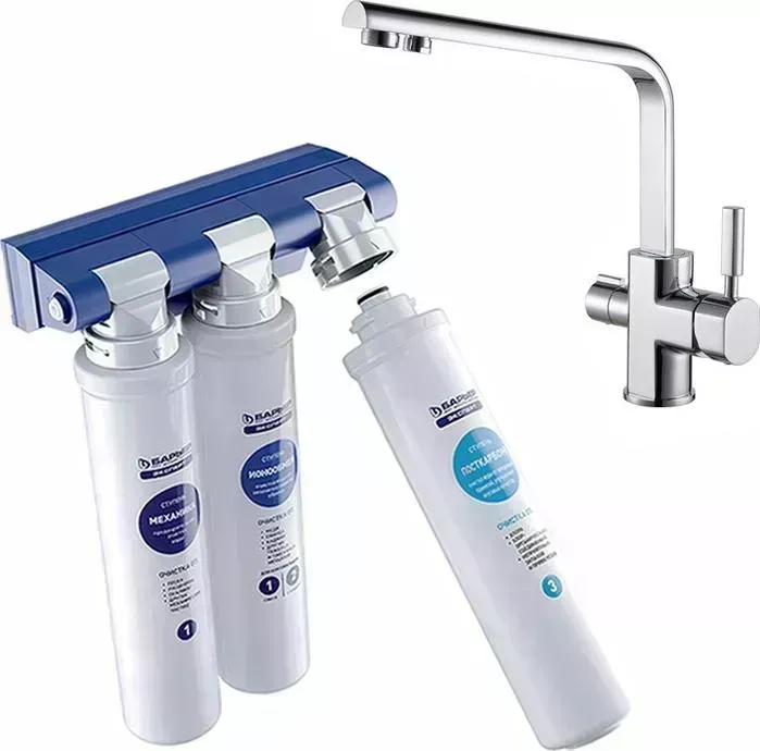 Смеситель для кухни KAISER Decor BWT c фильтром Барьер Эксперт, хром (40144-BWT)