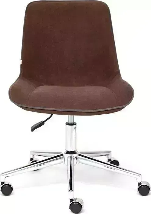 Кресло офисное TetChair Style флок коричневый 6