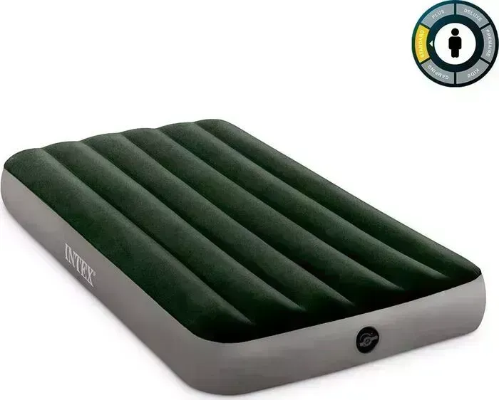 Мат гимнастический INTEX Надувной рас 64777 Prestige Downy Bed 99х191х25 см насос на батарейках в комплекте