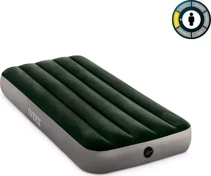 Мат гимнастический INTEX Надувной рас 64760 Downy Airbed 76х191х25 см со встроенным ножным насосом