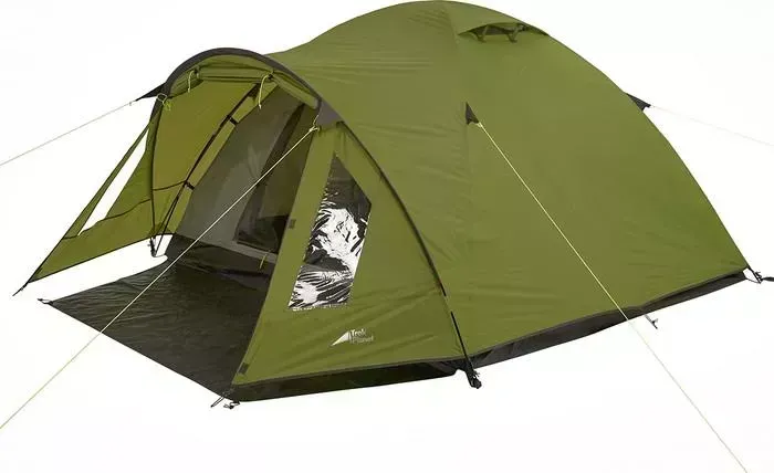 Палатка TREK PLANET трехместная Bergamo 3, цвет- зеленый