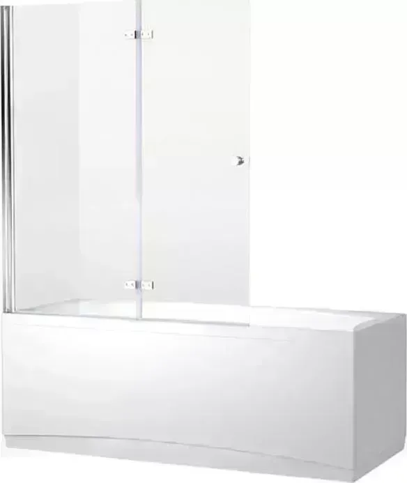 Душевая шторка на ванну AQUANET Beta 4 NF6222-hinge 122х140 см, прозрачная/хром (196053)