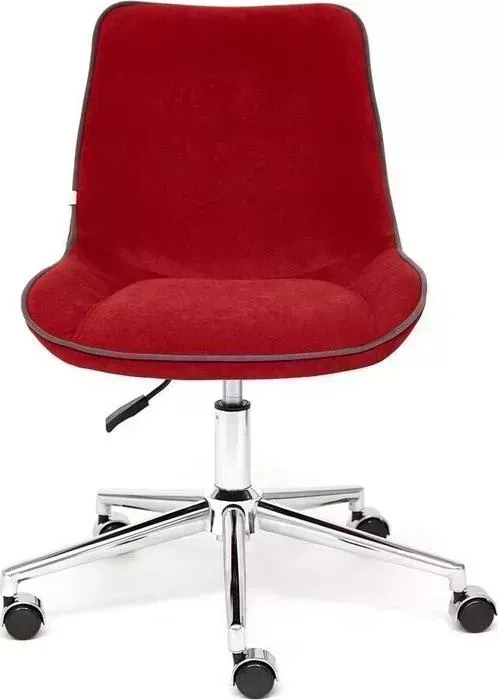 Кресло офисное TetChair Style флок бордовый 10