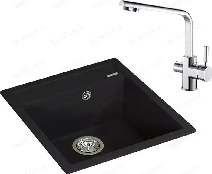 Мойка кухонная и смеситель FLORENTINA и смеситель Липси 460 Kaiser Decor под фильтр (20.280.B0460.302, 40144)